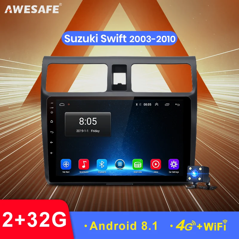 

AWESAFE 2 din Android Car DVD Player GPS for suzuki swift 2005 2006 2007 2008 2009 2010 2011 2012 2013 2014 2015 2016 2017 2018