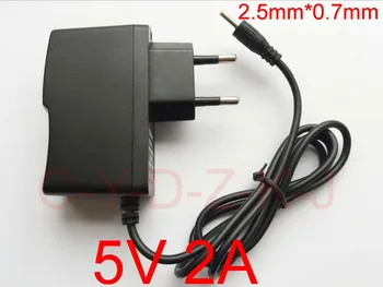 

50PCS High quality 5V 2A EU Plug DC 2.5mmx0.7mm Charger Power Adapter for Tablet PC Q88 Ainol Venus Flytouch 3