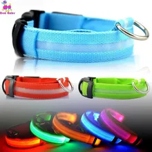 Nylon LED Pet Dog Collar Night Safety Flashing Glow In The Dark Dog Leash Dogs Luminous Fluorescent Collars For Small Dog Cat X. Nylon LED Pet Dog Collar Night Safety Flashing Glow In The Dark Dog Leash Dogs Luminous Fluorescent Collars For Small Dog Cat X.
