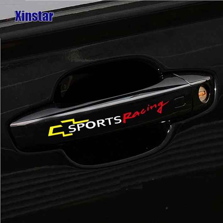 

4pcs car door handle sticker for Chevrolet Cruze Captiva Lacetti Aveo Orlando Epica Camaro