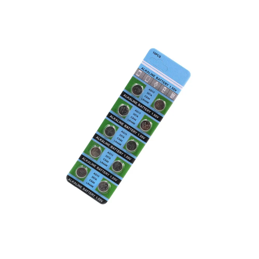Супер льготные 10 шт./CAR alalkaline ячейки AG13 кнопки сотового LR44 SR44SW SP76 L1154 RW82 RW42 357A оптом