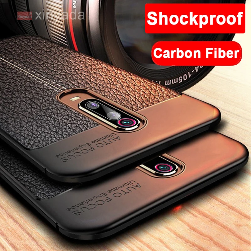 

Case For Xiaomi Redmi K20 Pro Mi 9T Pro Mi9T K20 Case Cover luxury Soft Silicone Tpu Carbon Fiber Armor Shell Bumper coque