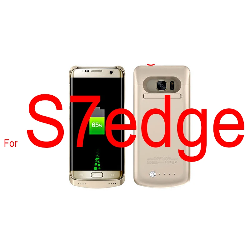 Для samsung S7edge, чехол s, 5200 мА/ч, портативное зарядное устройство, защитный чехол для зарядки, блок питания для Galaxy S7, 4200 мА/ч - Цвет: fOR S7 edge  Gold
