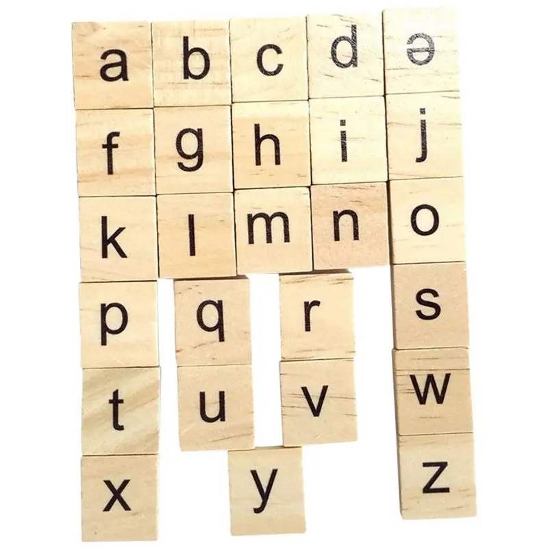 200X деревянный скрэббл плитки буквы Алфавит Scrabbles количество ремесел английские слова строчные смешанные