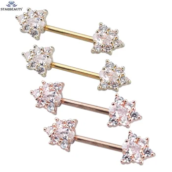 

1Pair 3 Color Import 5A Zircon Dangle Nipple Piercing Shields Barbell 1.2*14mm 316L Surgical Steel Nipple Rings Body Jewelry