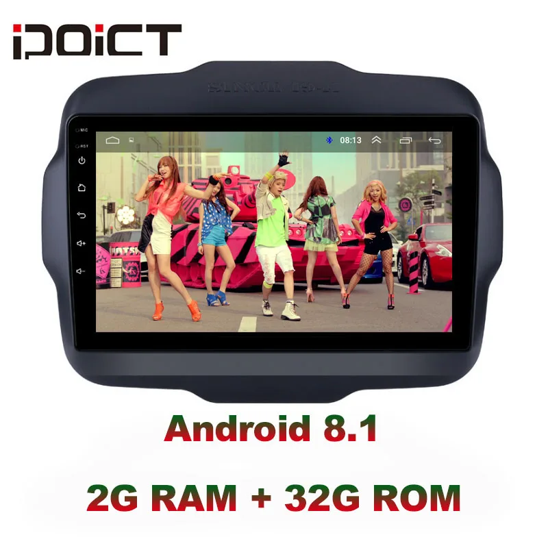 

IDOICT Android 8.1 IPS 2G+32G Car DVD Player GPS Navigation Multimedia For Jeep Renegade Radio 2016-2017 car stereo