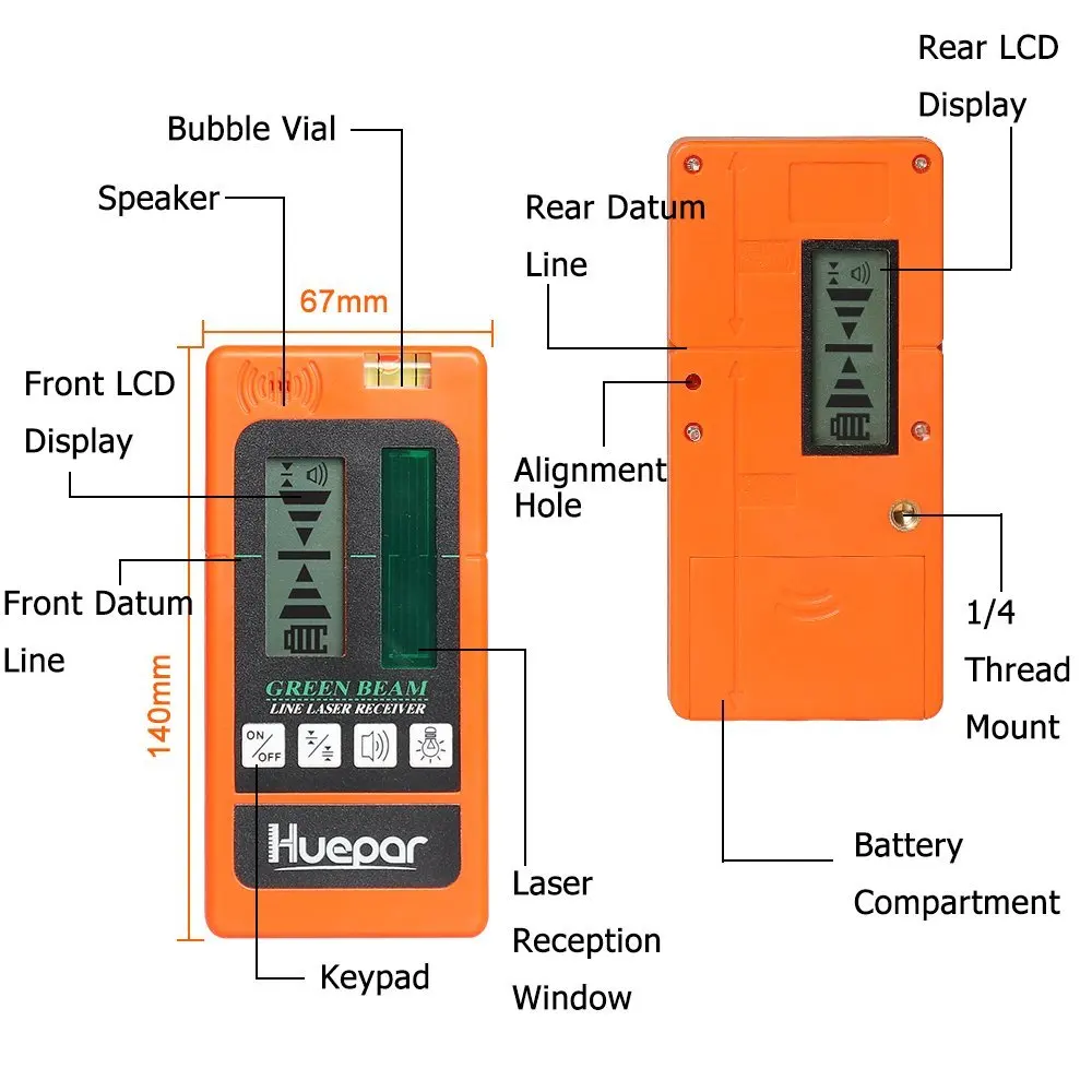 Huepar BOX-1G Outdoor 150 Degree 510nm Nivel Laser Self-leveling Vertical  Horizontal Lasers Green Beam Cross Line Laser Level - AliExpress