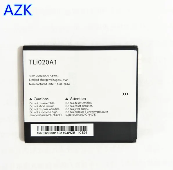 Аккумулятор AZK TLi020A1 для Alcatel One Touch Pop 3 (5) 4G 5 Dual Sim OT 5065D 5065A 5065X 5065W 5065J 5065T | Мобильные