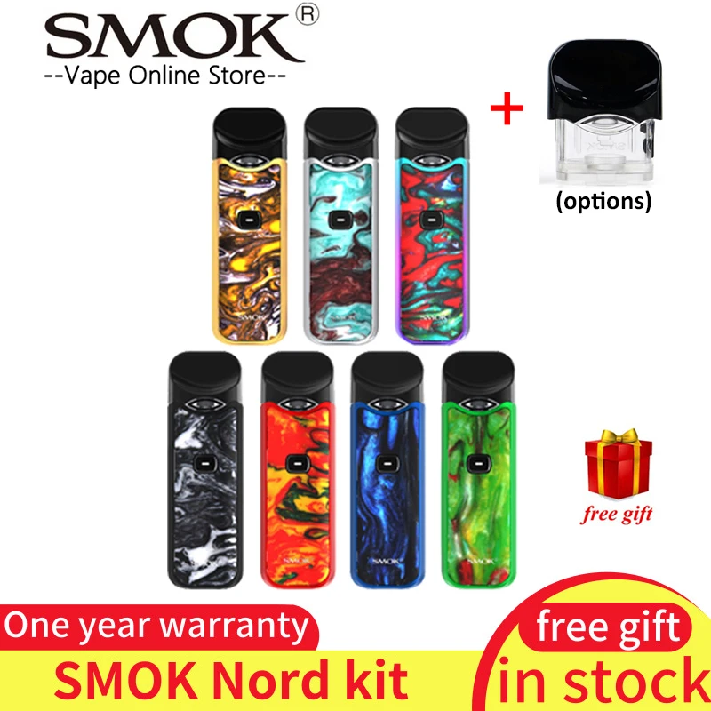 New color Pod Vape Smok Nord Kit Button triggered Pod Anti Leaking Mini Vape Pen Kit with