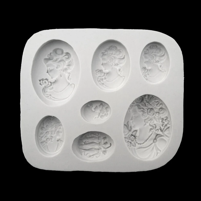 

Cameo Collection Portrait Silicone Sugarcraft Mould, Fondant Cake Decorating Tools