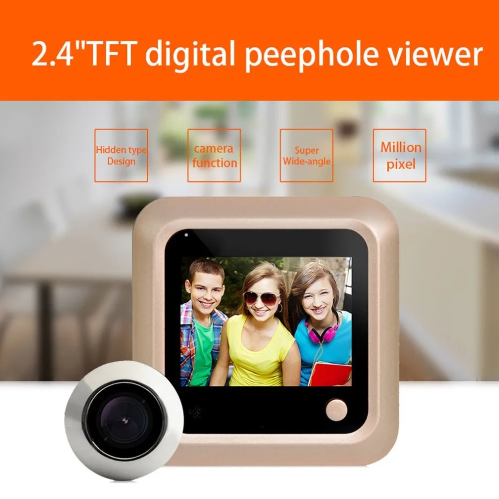 

X5 Electronic Cat Eye Camera 2.4 Inch TFT Color Screen Display Home Smart Doorbell Security Door Peephole
