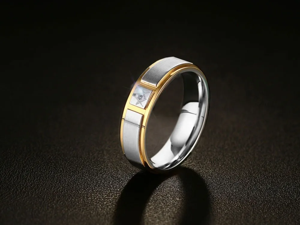 Vnox Для Мужчин's масонских Кольца ювелирные изделия Хирургическая Сталь панк Кольца для Для мужчин нам Размеры
