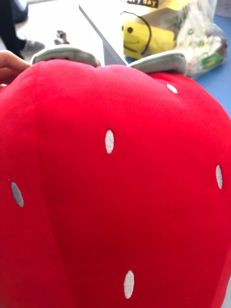 Dorimytrader kawaii soft strawberry plush pillow fruit Korean doll hand warm toy doll for girl gift decoration 20inch 50cm DY50527 (6)