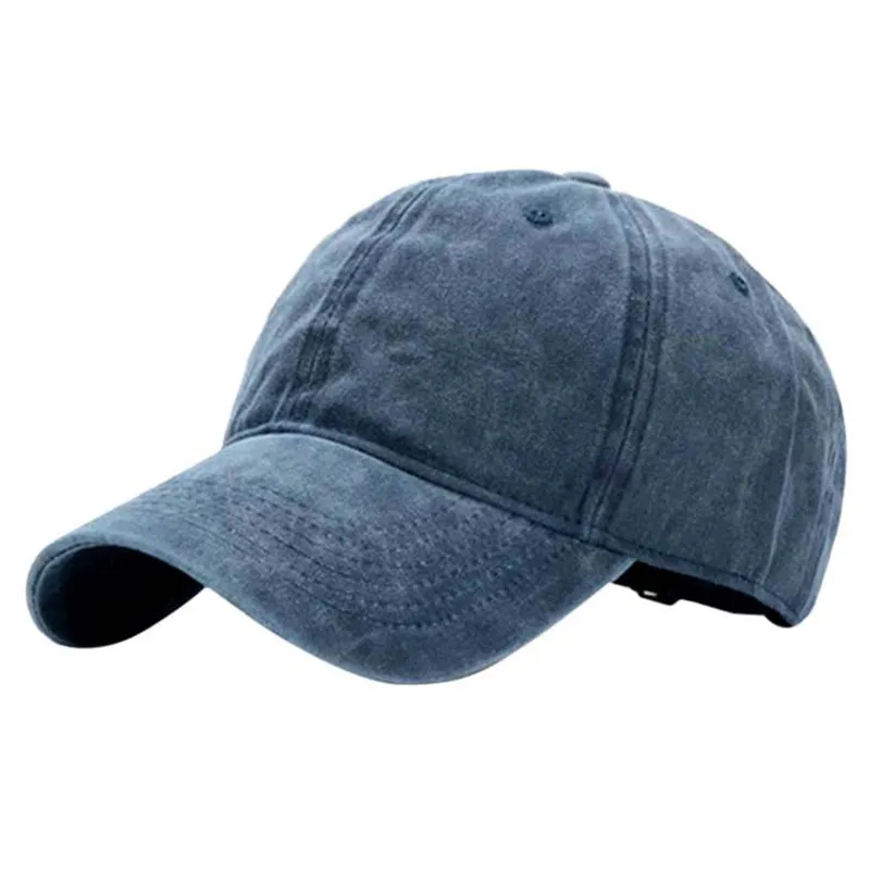 

Sports Breathable Washed Cap Cotton Adjustable Baseball Blank Solid Cap