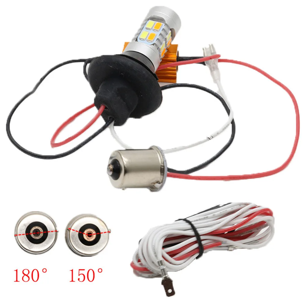 YSY 1156 P21W BA15S PY21W BAU15S Белый/янтарный горки светодиодный лампы Комплект 5630 20SMD