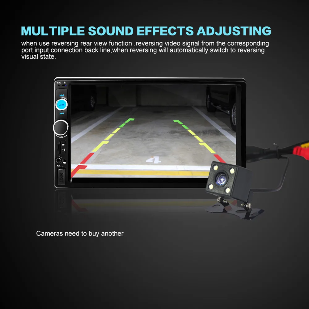 

7'' HD Bluetooth Touch Screen Car Stereo Radio 2 DIN FM/MP5/MP3/USB/AUX For volvo xc90 xc70 v70 v50 v40 s60 For ford focus N
