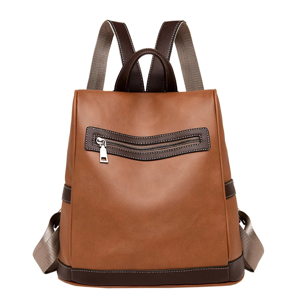 

Vintage Girl Leather School Backpack Satchel Girls Travel Shoulder Backpack Classic Design Luxury Backpacks Women Bags 12.3#30