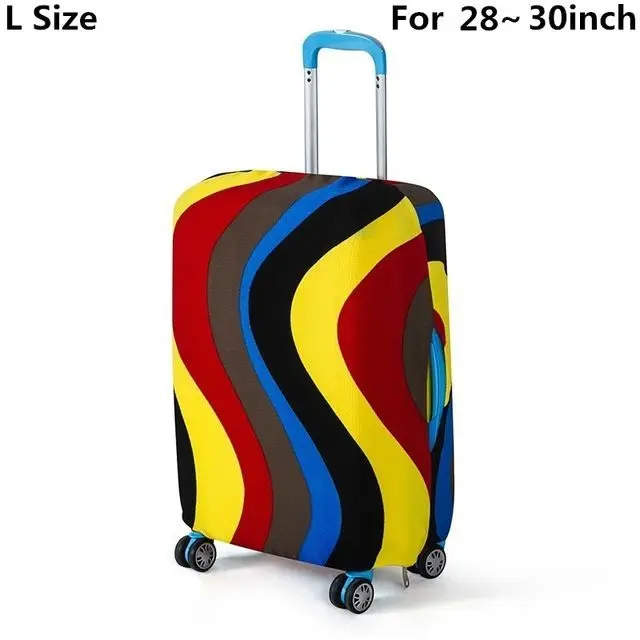 SAFEBET брендовый защитный чехол для чемодана, Эластичный Защитный чехол для багажа, наборы аксессуаров для путешествий, подходят для 18-30 дюймовых чехлов - Цвет: Waves L