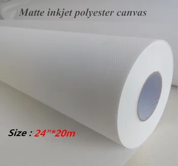 

24"*20m waterproof inkjet canvas roll, matte printing canvas roll, blank polyester canvas
