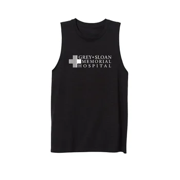 

Womens Grey Sloan Memorial Hospital Workout Fitness Casual Tank Vest Sleveless Tops Shirts