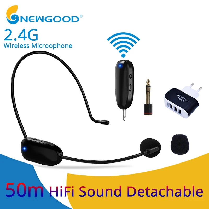 

2.4g wireless microphone for teaching guides conference style special microphone mic computer 3.5mm to 6.35mm Free Shipping