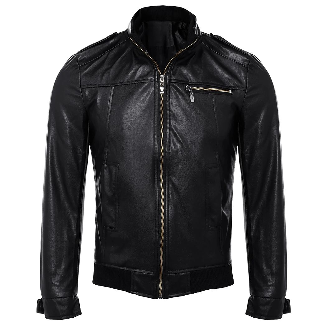 Men Faux Leather Men'S Motorcycle Shilla Mouth Leather Coat Hot Sale Fashion Spring And Summer