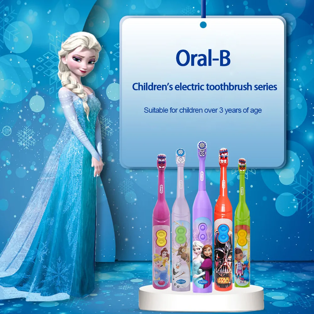  Oral B Children Electric Toothbrush Oral Care Soft Bristle Head Kids Stage Power Battery Oprated Ca