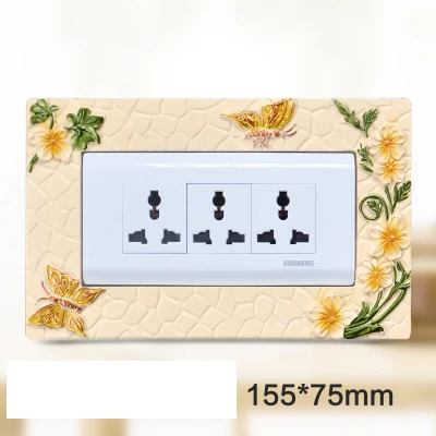 Переключатель на стену с наклейками декоративные наборы для гостиной спальни простой современный креативный светильник двойной переключатель панели обои - Цвет: Серебристый