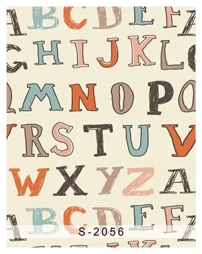 

8 ft Vinyl print cloth colorful letters pattern photography backdrops for children photo studio portrait background props S-2056