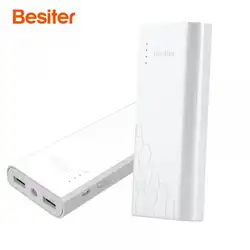 Besiter power Bank 13000 мАч простой дизайн Портативный power bank двойной выход Высокая совместимость для Mi и мобильных телефонов