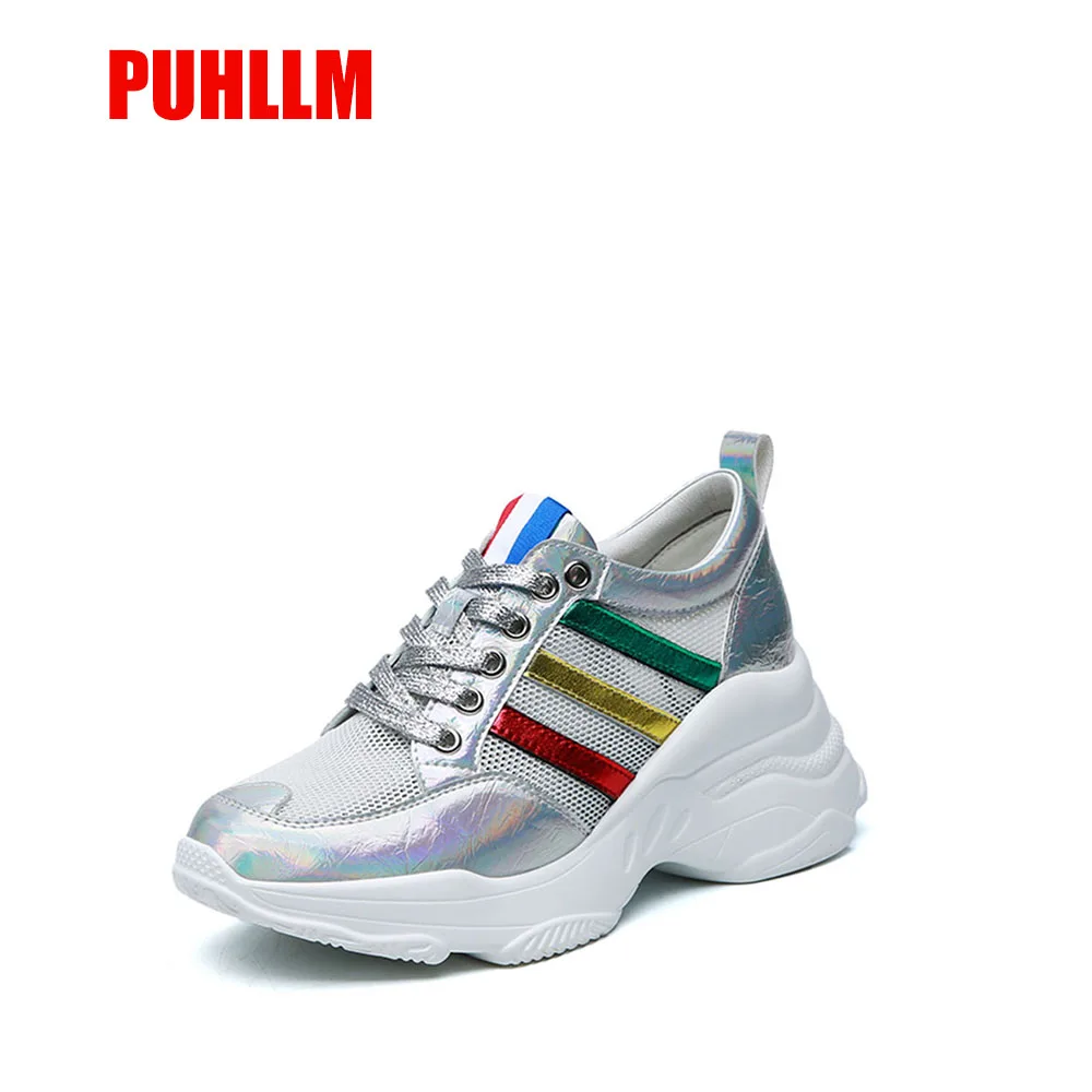 

2019 explosion models mesh sports shoes casual shoes breathable mesh thick sole handsome female sports shoes