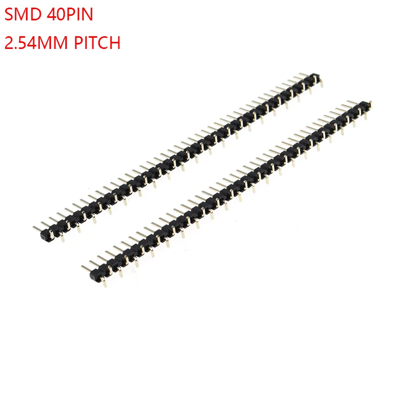 5 шт. SMD SMT 1X40 PIN Однорядный Мужской 2,54 мм Шаг контактный разъем полосы разъем 40 PIN 1*40 40p 40PIN для печатной платы