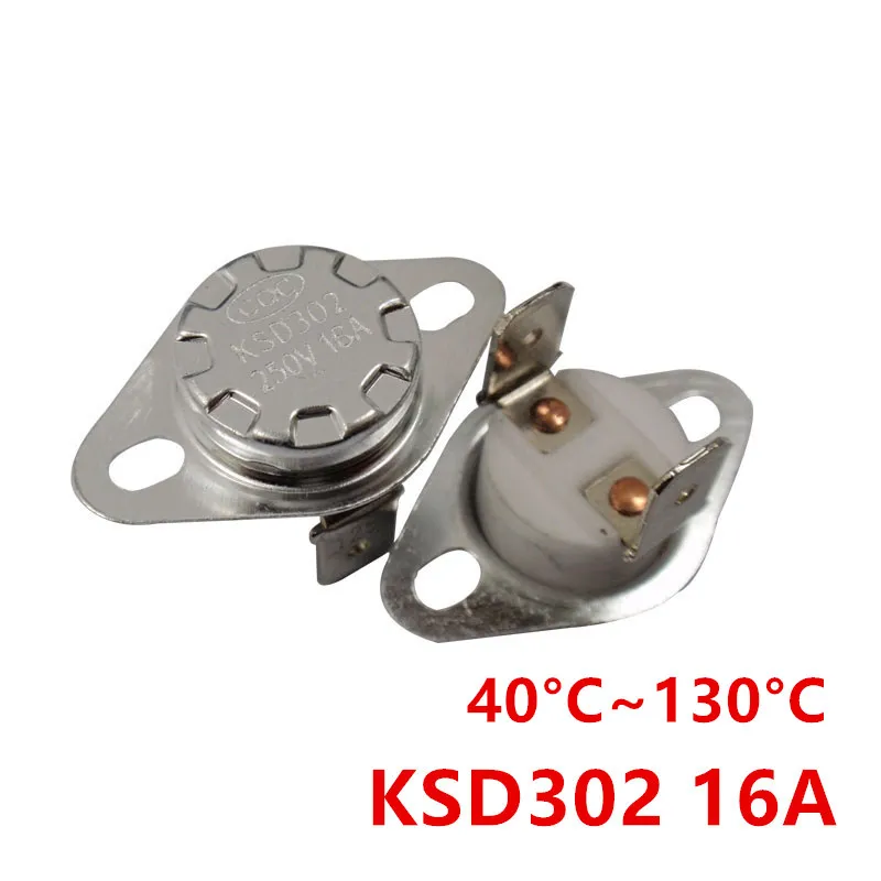 

KSD302 16A 250V 40-130 degree Ceramic KSD301 Normally Closed/Open Temperature Switch Thermostat 40 45 55 60 65 70 75 80 85 90 95