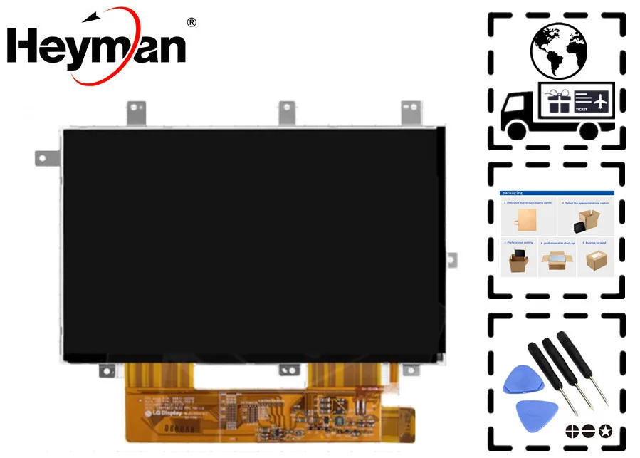 

Heyman 7''size LCD display screen LD070WS2-SL02 for Ainol Novo 7 Aurora China-Tablet PC Replacement parts