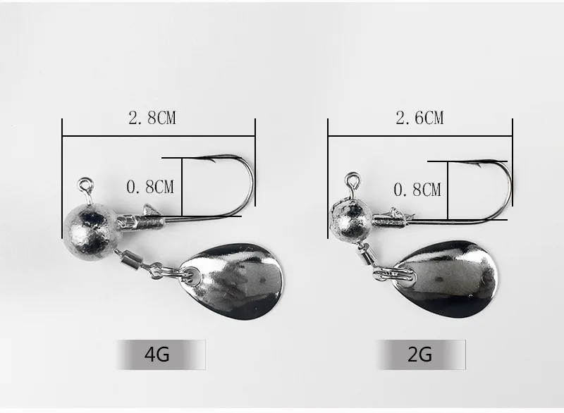 5 шт. джиг голова рыболовные крючки Спиннер приманка вес 2 г/4 г джиг крючок рыболовный крючок
