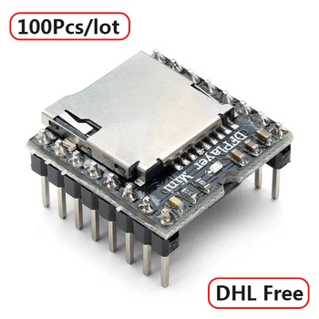 

100Pcs/lot Mini MP3 Player Module DFPlayer MP3-TF-16P Support MP3/WAV/WMA TF Card FAT16/32 with Simplified Output