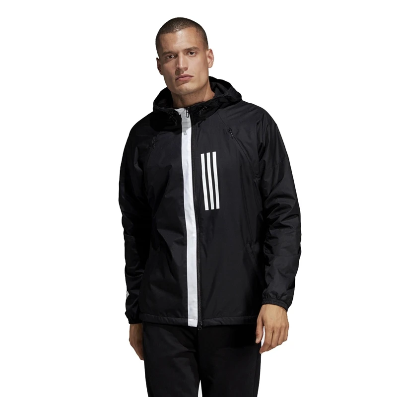 Новое поступление Adidas M WND JKT FL Для мужчин зимнее пальто с капюшоном спортивная одежда
