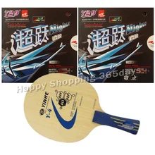 Pro настольный теннис/пинг понг Combo ракетки: Galaxy YINHE Y 4 лезвия с 2x RITC729 выше каучуков длинные для европейской хватки fl