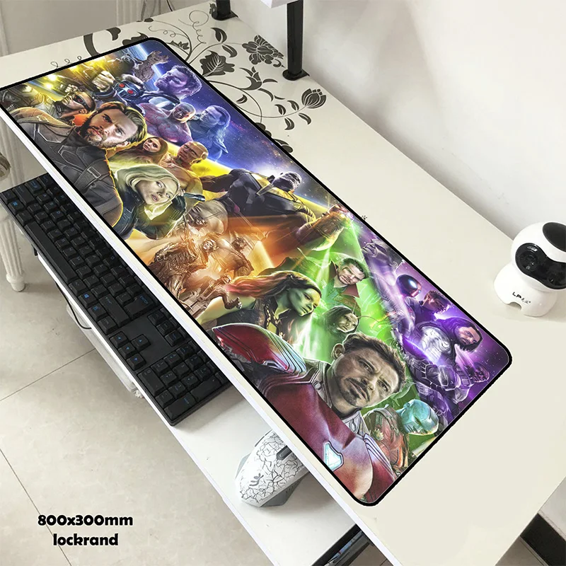  New arrival 80*30cm Mouse pad Avengers Infinity War anime Gaming XL Large Grande mouse pad gamer Ke