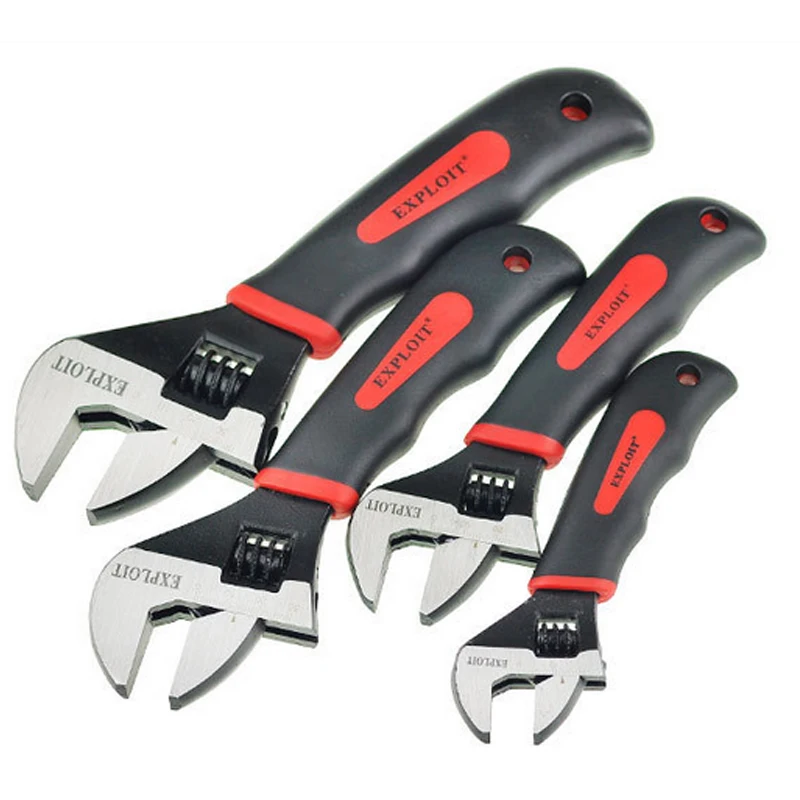 

1pcs Adjustable Spanner Universal Key Nut Wrench Hand Tools Large Opening Adjustable open end wrench With Scale 6"/8"/10"/12"