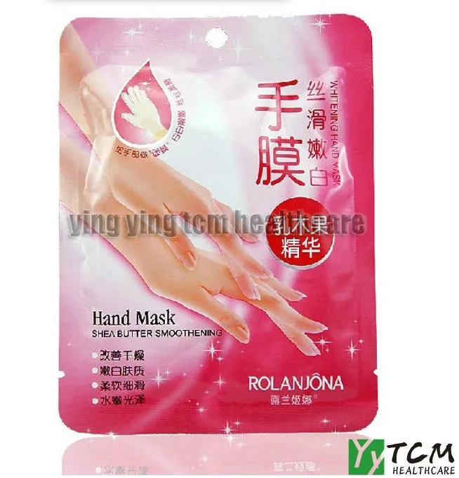 

4 pairs=8 pcs Shea Butter Hand Mask Smoothing Whitening Moisturizing Hand Gloves Mask Skin Care Free Shipping