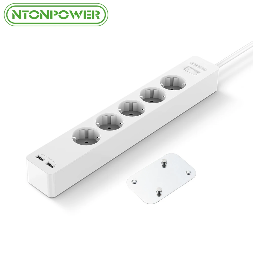 Продажа NTON мощность настенный USB мощность полосы стабилизатор напряжения с 3 5 порты 2 USB расширители ЕС Разъем для дома сетевой фильтр