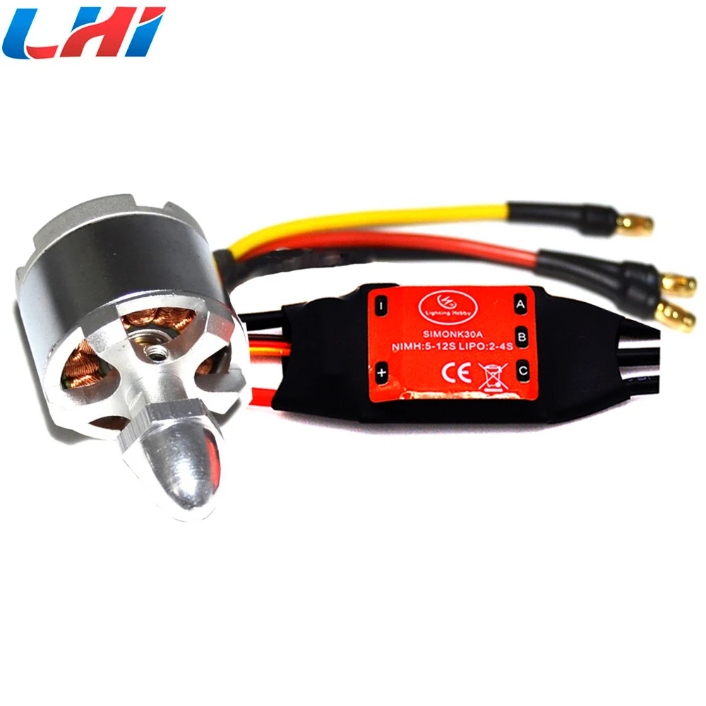 4x2212 920KV бесщеточный двигатель квадрокоптера (CW/CCW) + 4x SIMONK 30A ESC для дрона zmr250 qav250