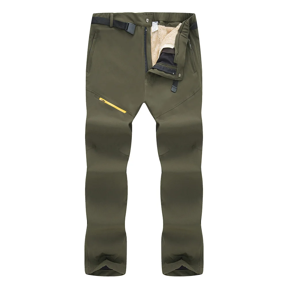 Goexplore ore, мужские лыжные штаны, уличные спортивные штаны, походные, походные, треккинговые, ветрозащитные, для альпинизма, софтшелл, теплые, плотные, водонепроницаемые, мужские брюки - Цвет: army green