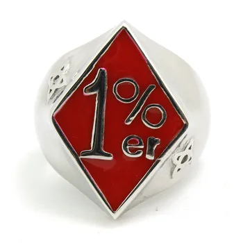 

From Size 8 to 13 New Red Color 1% Motorbiker Ring 316L Stainless Steel Popular Top Quality Motor Cycles Biker Cool Ring