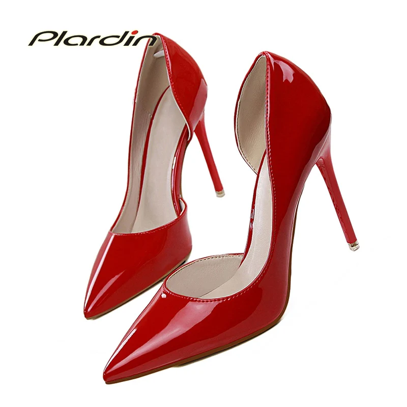 

Plardin New Shoes Woman Sweet Concise Women Party Wedding Shallow Ladies Shoes Thin High Heel Pumps Women Shoes High Heel