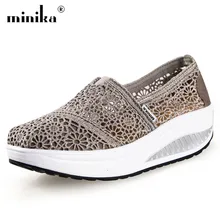 2019 Mesh Summer Casual Flat Shoes Woman Ladies Light Breathable Trainers Shake Platform Sneakers Women Shoes zapatos mujer