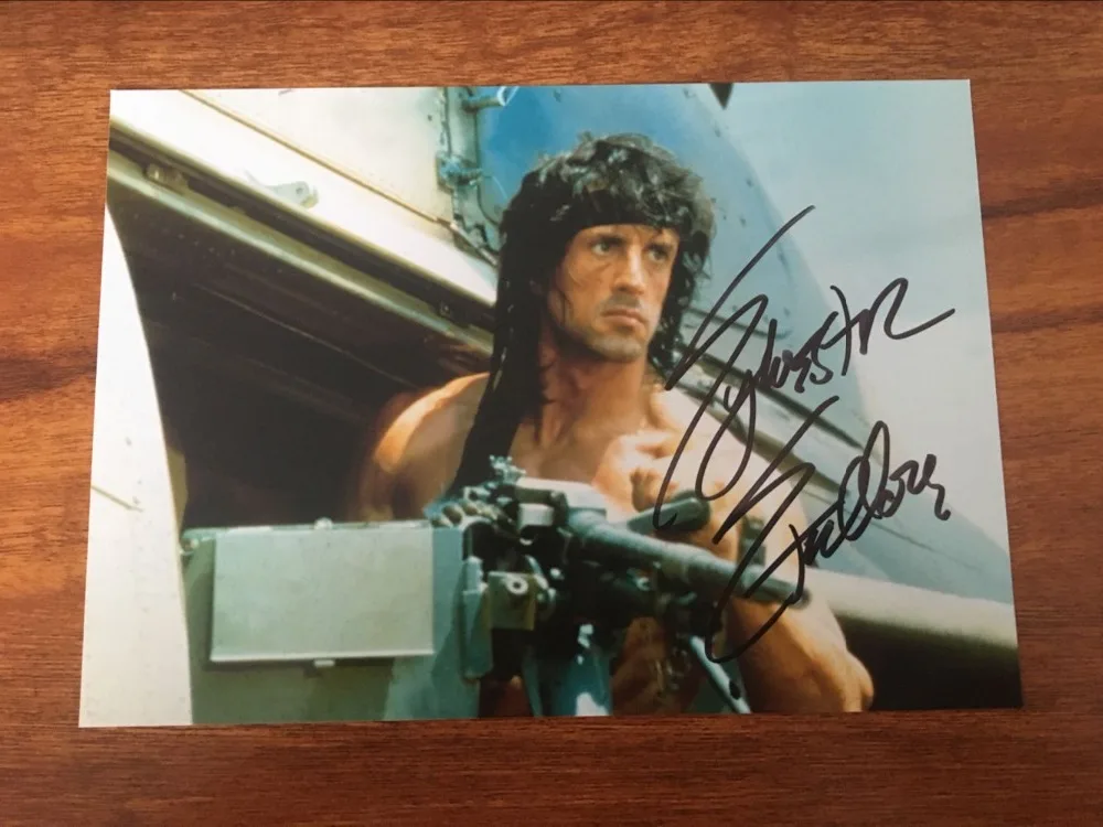 

hand signed Sylvester Stallone autographed photo autographs 5*7 072018A