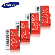 Карта памяти MicroSD SAMSUNG EVO+ Micro SD 256 ГБ 128 Гб 64 Гб SDHC 80 МБ/с. Класс карту памяти SD класса 10 UHS-3 TF/SD карт SDXC Trans Flash