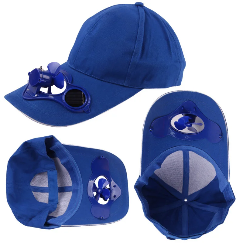 Summer Women Men Solar Panel Powered Fan Cooling Baseball Cap Fashion Unisex  Switch Fan Cool Outdoor Caps CP0016 (3)